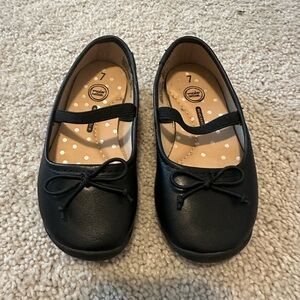 Black Mary Jane Flats with Bow